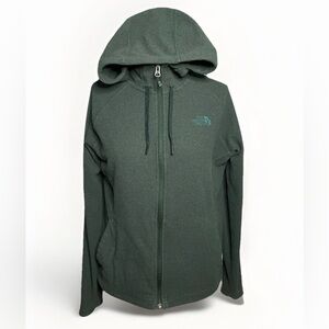 The North Face Women's Full-Zip Hooded Fleece in Forest Green